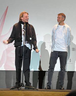 Tim Fehlbaum y Markus Förderer presentando Tides
